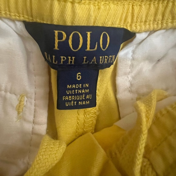 Polo by Ralph Lauren Yellow shorts. Size 6 - Picture 4 of 4